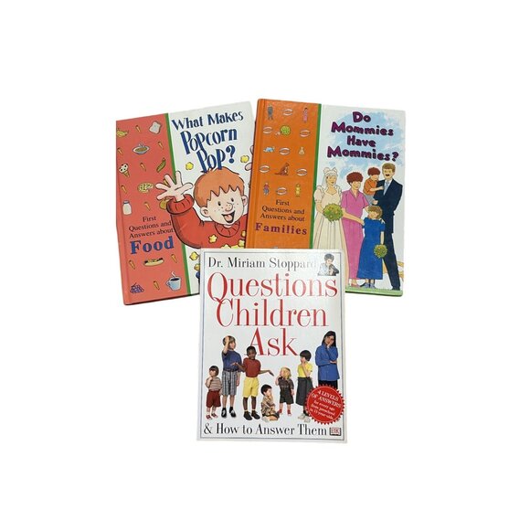 Vintage Childrens Question & Answer Books Lot Of 3 - Picture 1 of 1